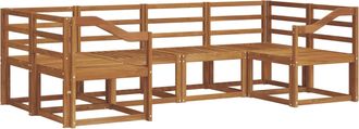 vidaXL Set Di Divani Da Esterno 6 Pz Naturale Legno Di Acacia Massello Vidaxl