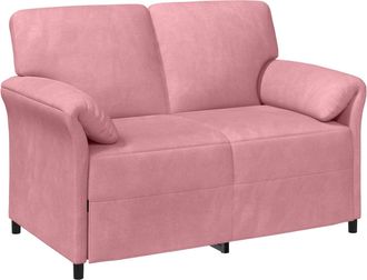 vidaXL Sof&aacute; De 2 Plazas Rosa 138 X 83 X 95 Cm Terciopelo Vidaxl