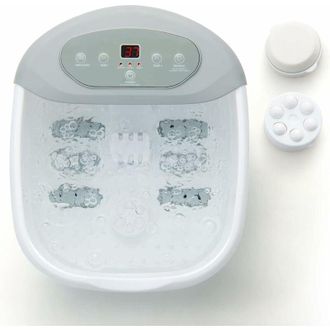 Costway Costway Masajeador De Pies Para Ba&ntilde;o, Tina Para Remojar Los Pies Con Calor, Burbujas Y Vibraci&oacute;n, Pediluvio Masajeador Con Piedra Y Perlas De Masaje R