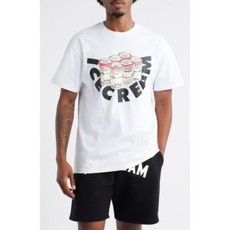 Icecream Six Pack Cotton Graphic T-Shirt in White at Nordstrom Rack, Size Large