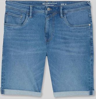 Tom Tailor Denim Slim Fit Jeansshorts aus Baumwoll-Mix Modell TTPIERS SLIM in Jeansblau, Gr&ouml;&szlig;e XXL