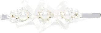 Simone Rocha Wit Faux-Parel Strik Haaraccessoire - Dames - Haaraccessoires - Wit - ONE Size - Accessoires