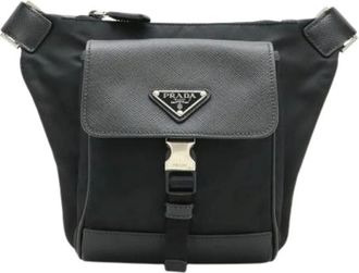 Prada Pre-owned Belt Bags, female, Black, Size: ONE SIZE Pre-owned Vintage Sling Pouch