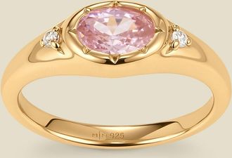 Made by Mary Oval Birthstone Signet Ring