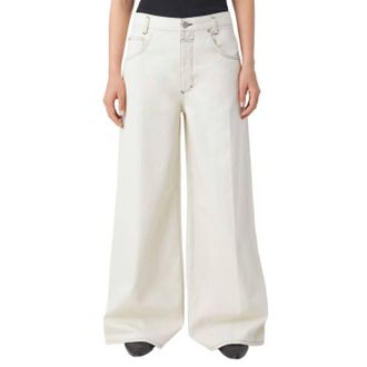 Closed Morus Wide Leg Jeans In Ivory