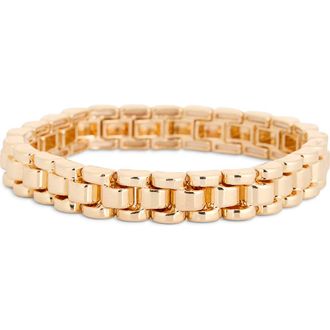 Leith Stretch Watchband Bracelet in Gold at Nordstrom Rack