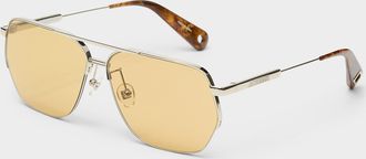 Jacquemus Yellow lens aviator sunglasses