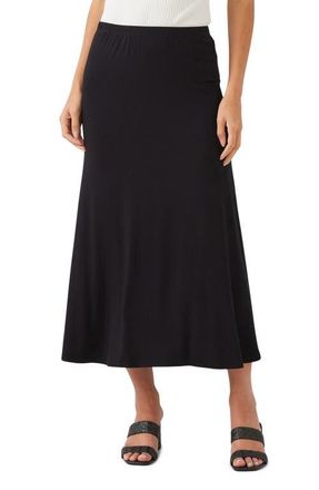 Karen Kane Side Slit Midi Skirt in Black at Nordstrom, Size X-Large P