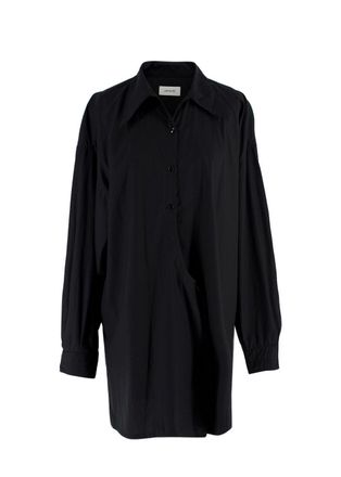 Christophe Lemaire Black Wrap Shirt Dress Size XS