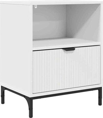 vidaXL Mesa de Noche Blanco 49 x 36 x 61 cm Madera contrachapada vidaXL
