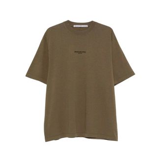 Alexander Wang Logo Print Tee - Dames - Tops - Groen - Maat: M Katoen
