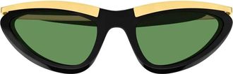 Bottega Veneta Sunglasses Bv1477 S 002 Black/Green Women