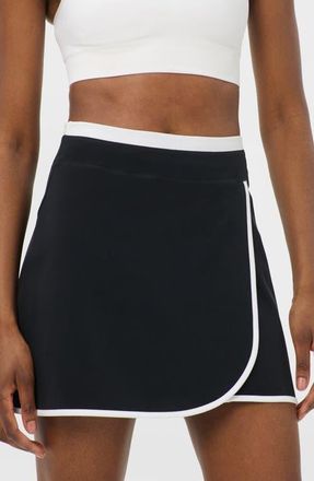 Sweaty Betty Performance Tennis Skort in Black White at Nordstrom, Size Medium