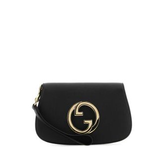 Gucci Black Leather Gucci Blondie Clutch