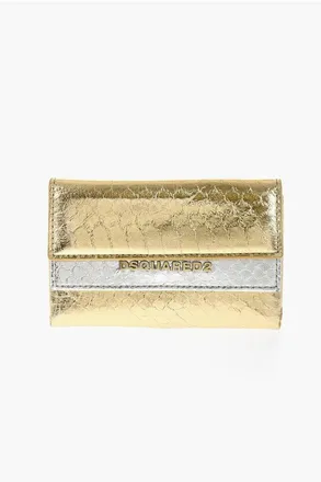 Dsquared2 Python Effect Metallic Leather Card Holder size Unica