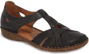 Josef Seibel Rosalie 29 Sandal in Black Leather at Nordstrom Rack, Size 5-5.5Us / 36Eu