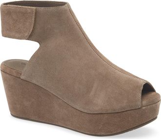 Chocolat Blu Cutout Wedge Sandal in Dark Taupe at Nordstrom, Size 7.5