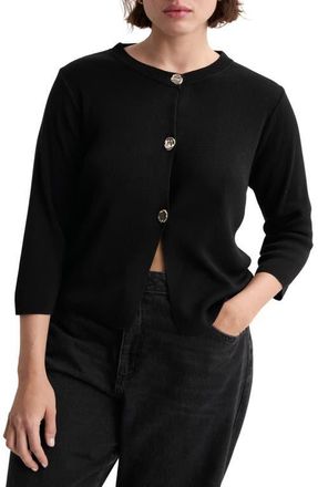 Mango Front Button Cardigan in Black at Nordstrom, Size X-Small