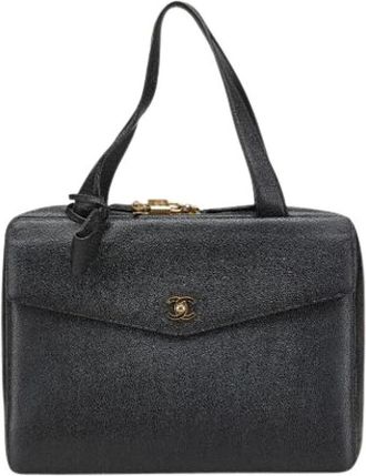 Chanel Pre-owned Handbags, female, Black, Size: ONE SIZE Pre-owned Leather chanel-bags