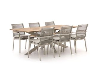 Bellagio la vita attrattiva Bellagio Marudo/Furato 220cm dining tuinset 7-delig stapelbaar