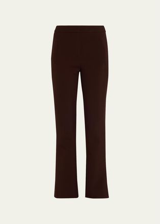 Veronica Beard Arte Virgin Wool-Blend High-Rise Slim-Leg Pants