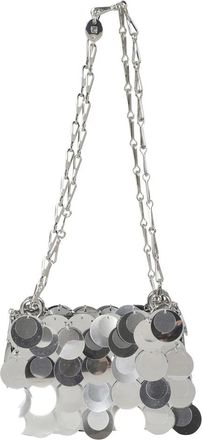 Paco Rabanne Tassen, Dames, Grijs, ONE Size, Pailletten, Sparkle Nano Clutch