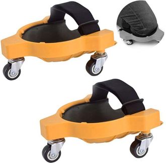 OEM 2 Rodilleras Rodilleras Resistentes Para Trabajo, Rodilleras Con Ruedas, Capacidad De Giro De 360 Grados, Sin Levantar, Deslizantes, Flexibles, Con Co