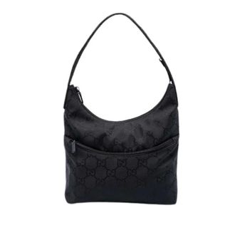 Gucci Pre-owned Shoulder Bags, female, Black, Size: ONE SIZE Pre-owned Nylon Shoulder Bag