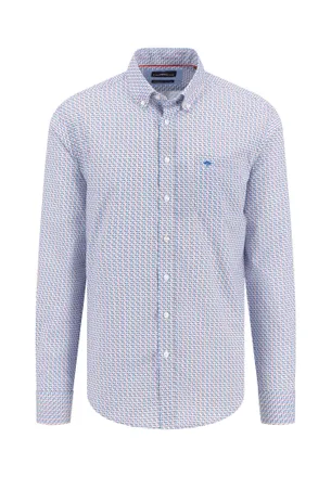 Fynch-Hatton Karohemd FYNCH-HATTON, Herren, Gr. 4XL, N-Gr, rot (poppy rot), Web, Obermaterial: 100% Baumwolle, kariert, regular fit taillenbedeckt, ohne Ausschnitt