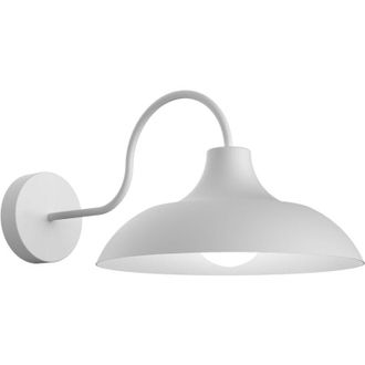 Lumicom Parigina Applique, 1X E27, max 42W, metallo, bianco opaco, D.30cm - Lumicom