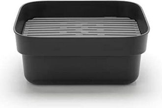 Brabantia Ciotola con vassoio drenante, Grigio scuro, taglia unica