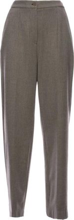 Cellar Door Wijde Broek - Dames - Wijde Broeken - Grijs - M - Polyester - Broeken