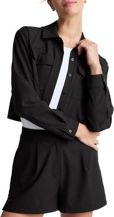 Beyond Yoga Midtown Crop Jacket in Black at Nordstrom Rack, Size X-Large