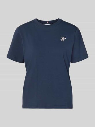 Tommy Hilfiger Regular Fit T-Shirt aus Baumwoll-Mix in Marine, Gr&ouml;&szlig;e XL