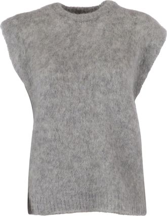 Forte_Forte Weste &uuml;ber Alpaka-Baby-Suri-Stretch