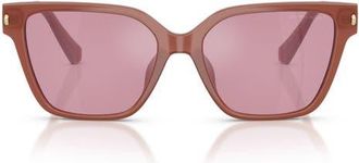 Michael Kors Piedmont 56mm Square Sunglasses in Primrose /Rose Flash at Nordstrom