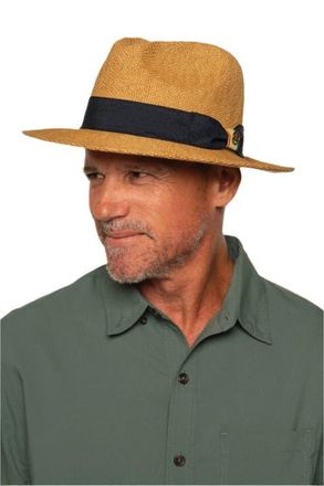 Coolibar Mens Hand Woven Fedora, UPF 50+ Sun Protection, Surf Club in Toast Brown at Nordstrom, Size Medium