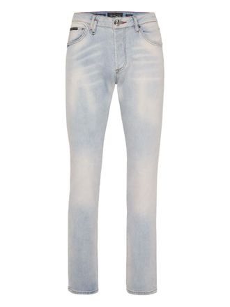 Philipp Plein Flying Money straight-leg jeans - men - Cotton - 32 - Blue