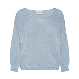 Americandreams V-neck Truien - Dames - V-hals truien - Blauw - L - Truien & Vesten