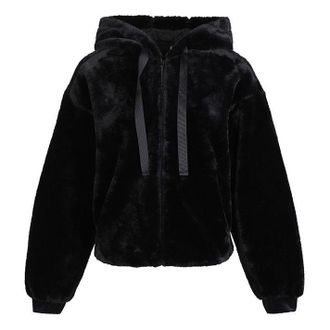 adidas (WMNS) adidas Style Fur Windproof Hooded Jacket Black GM1468