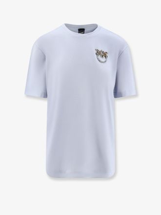 Pinko T-shirt in cotone con logo Love Birds frontale - PINKO - gender_Woman