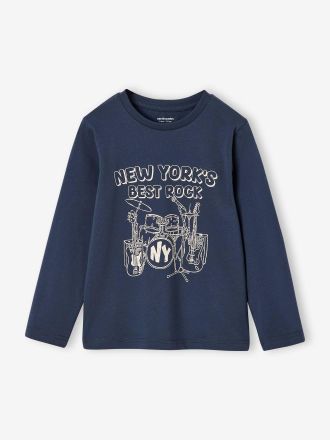 Vertbaudet Jungen Longsleeve mit Print anthrazit