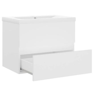 Berkfield Home Sink Cabinet with Built-in Basin White Engineered Wood