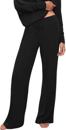 Eberjey Cozy Time Straight Leg Lounge Pants in Black at Nordstrom, Size X-Small