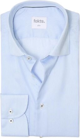 Fakts 9041 Shirt Slim Fit - Heren - Zakelijke Overhemden - Blauw - 4XL - Leer - Overhemden