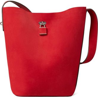 Tory Burch Slim Suede Bucket Bag in Red at Nordstrom