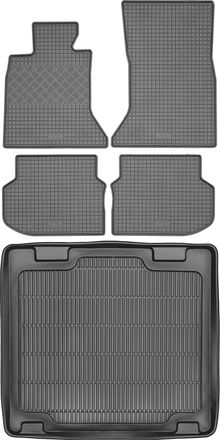 OEM Juego De Alfombrillas De Goma Para Coche Y Alfombrilla Para Maletero Para Bmw Serie 5 F11 Estate (2010-2014)