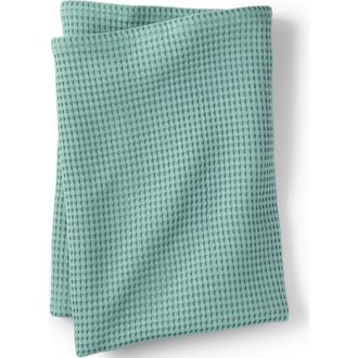 Lands End Organic Cotton Blanket in Aqua Breeze at Nordstrom, Size Full