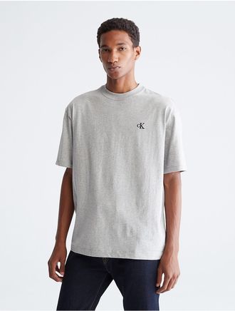 Calvin Klein Jeans Calvin Klein Mens Relaxed Fit Archive Logo Crewneck T-Shirt - Grey - XL