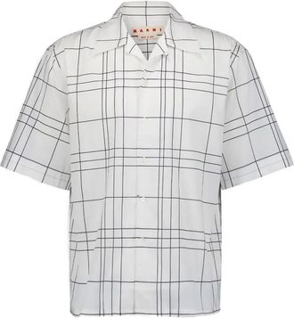 Marni Camicia a quadri a maniche corte - Bianco